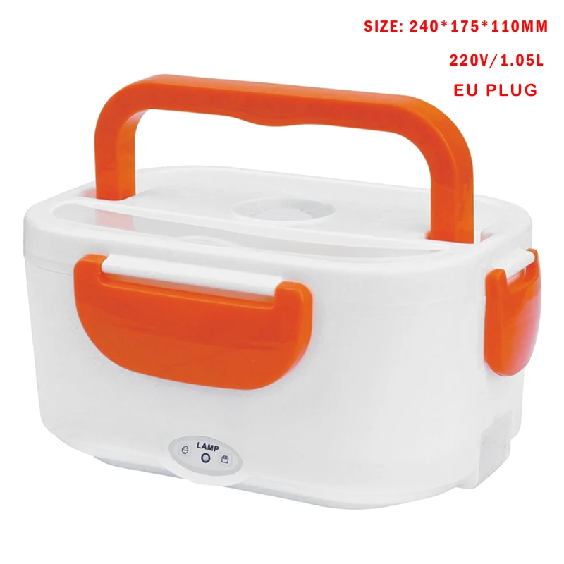 220 л в 40 Вт портативный Электрический Ланч-бокс пищевой Bento Ланч-бокс нагревательный контейнер подогреватель пищи для детей EU US GB вилка - Цвет: 220V Orange EU