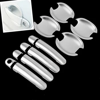 

FUNDUOO For VW Golf Mk4 / VW Bora / VW Jetta 1999 2000 2001 2002 2003 2004 New ABS Chrome Door Handle + Cup Bowl Cover trim
