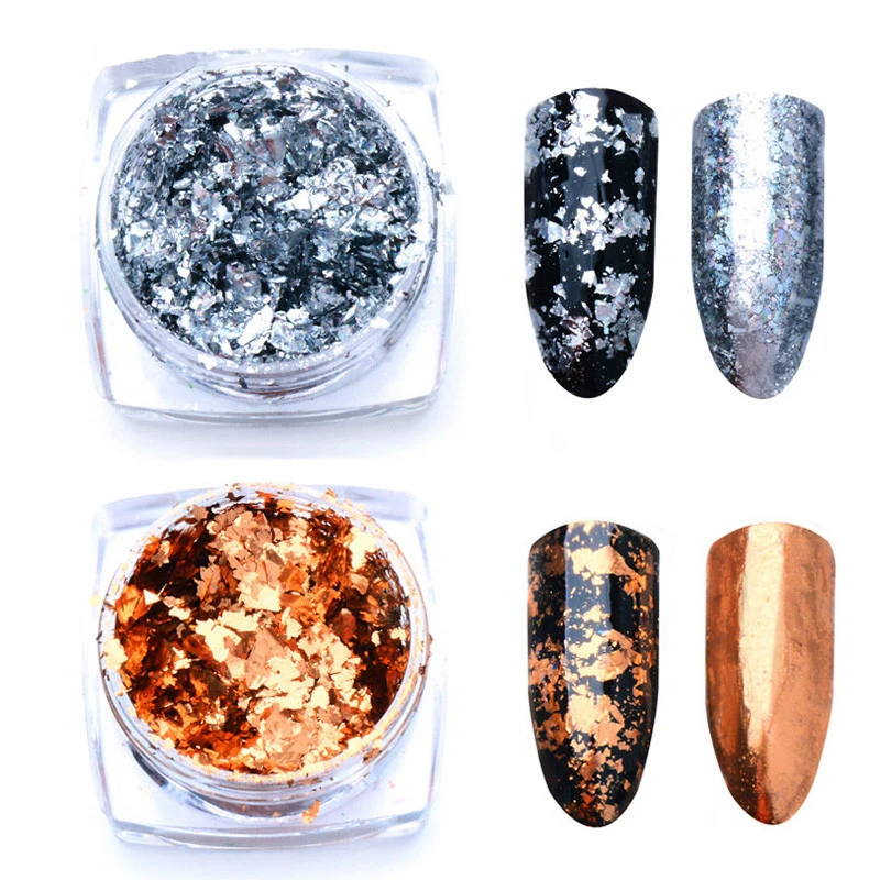 Mtssii серебристо-золотой лак для ногтей блестки для ногтей блестящий хромированный порошок для ногтей пылезащитный Декор