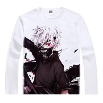 

Tokyo Ghoul T-Shirt Bikaku Shirt Juniors Long t-shirts ANIME PRINT Super Cute Womens T Shirt anime cosplay girls' white shirts a