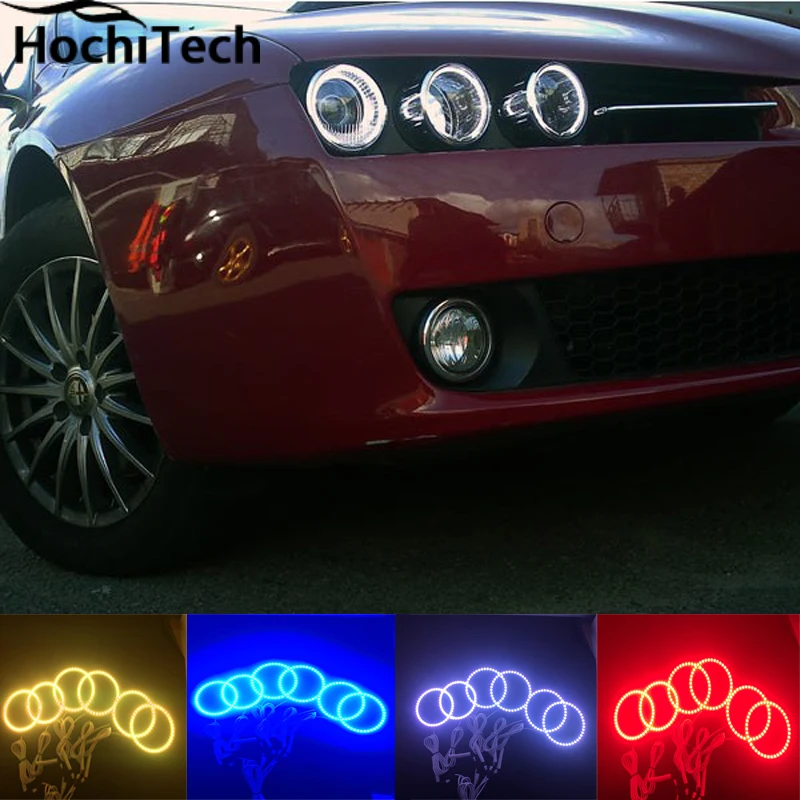 Для Alfa в римском стиле 159 RGB светодиодный Фар halo глаза ангела комплект Тюнинг
