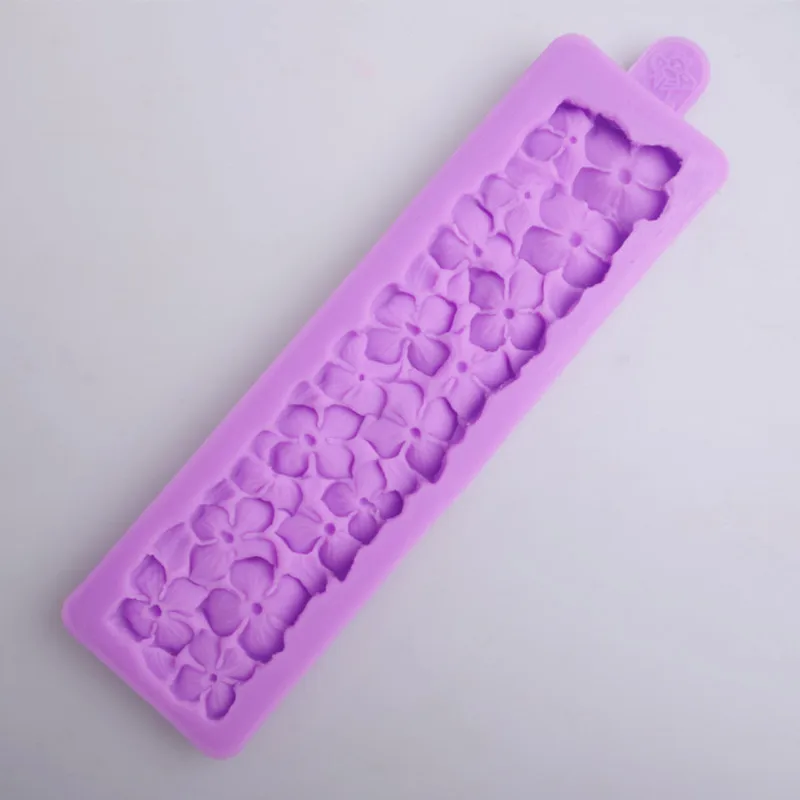 

Q-107 Freeshipping fondant silicon mold dry pace mould KAREN DAVIES Hydrangea pattern surrounding edge