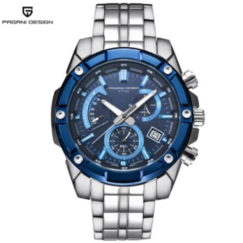 

PAGANI luxury design brand new men's Watches Full Steel bracelet quartz chronograph Mens waterproof sport watch man