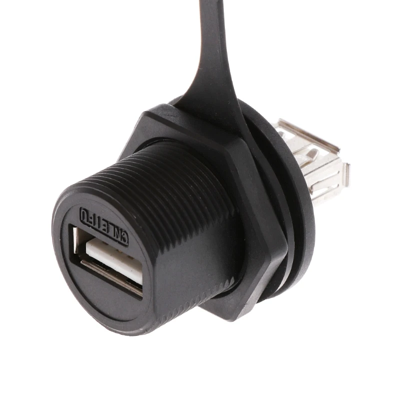 Панельный Штекерный разъем USB 2 0 водонепроницаемый IP67 с крышкой|Соединители| |