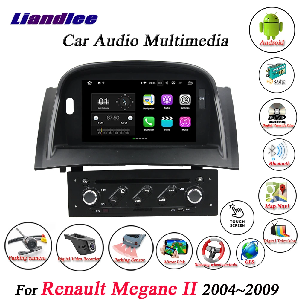 

Liandlee Car Android System For Renault Megane II 2004~2009 Radio Stereo DVD Player GPS Navi MAP Navigation HD Screen Multimedia
