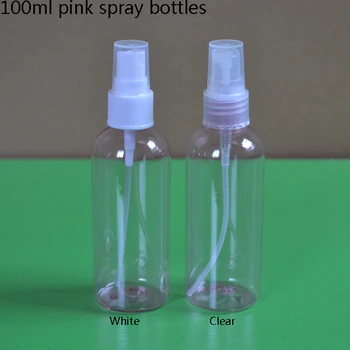 

New Arrivals,50pcs,100ml transparent pink spray bottle, mini perfume spray bottles, cosmetic bottles, refillable bottles