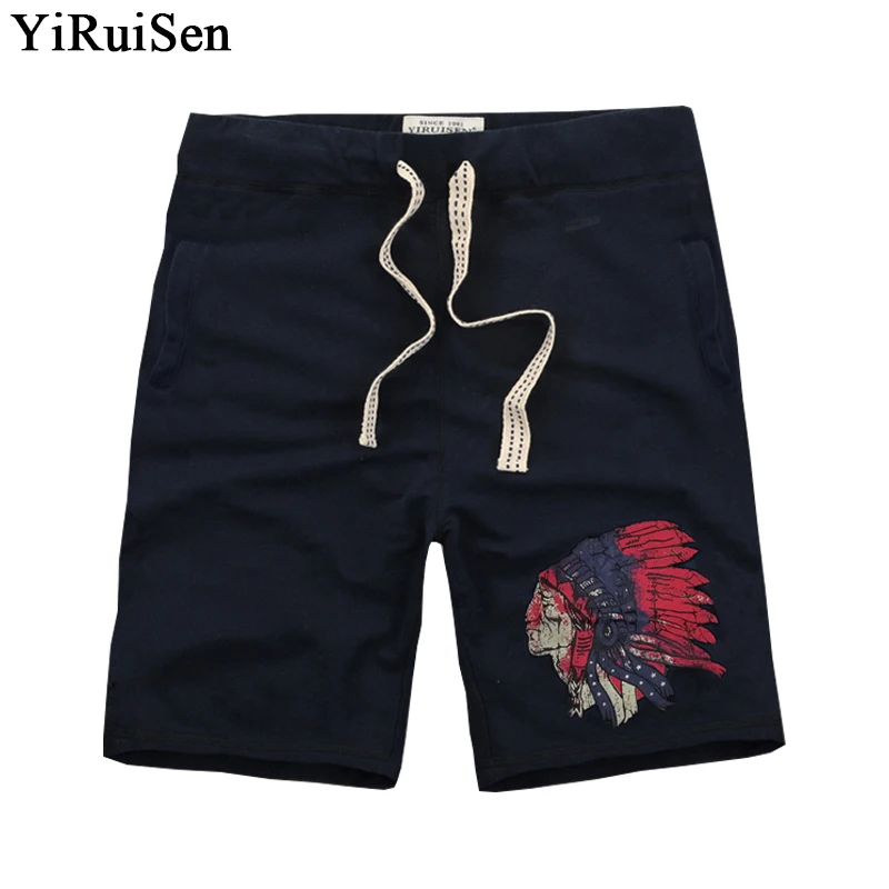 

2018 New YiRuiSen Brand Clothing 100% Cotton Shorts Men Casual Print Shorts Boardshorts Soft Summer short Pants Homme