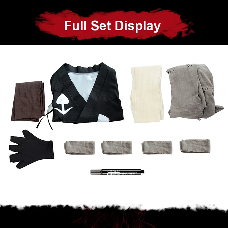 Cosroad Anime Dororo Cosplay Costume Hyakkimaru Kimono Cosplay Wigs Costumes for Halloween Party (6)