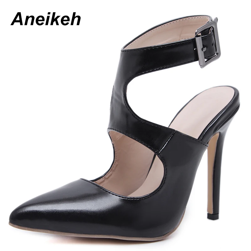 Aneikeh женские модельные туфли на высоком каблуке; летние туфли на платформе и шпильке; пикантные женские туфли-лодочки с острым носком; вечерние модельные туфли; Размеры 35-40