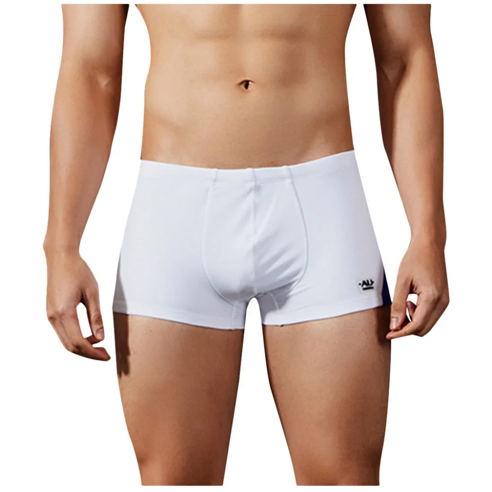 2019 Men's Lace-Up Low Waist Sexy Boxer Swimwear trunks shorts Sea surf swimming trunks beach swimming trunks for men 40M28 (3)
