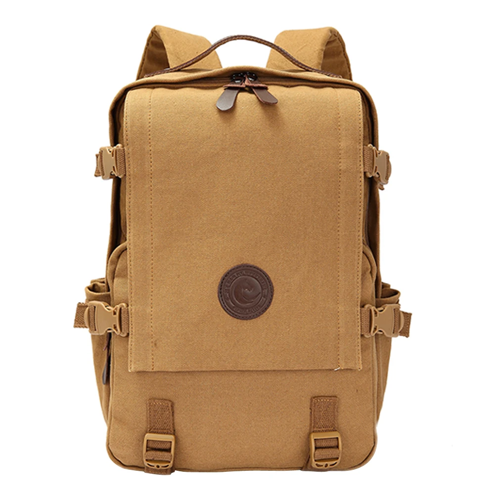 

GINGER ACTIVE Vintage Canvas Backpack Male Shoulder Bag Teenagers Vintage Mochila Rucksack Casual Rucksack Travel Daypack