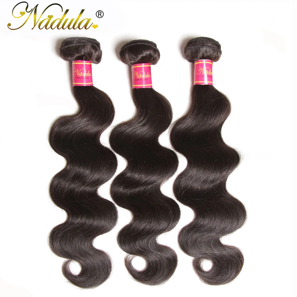 

NADULA HAIR 3/4pcs/Lot Malaysian Body Wave Hair Bundles 100% Human Weaves Remy Hair Natural Color Can be Dyed Hair Extensions