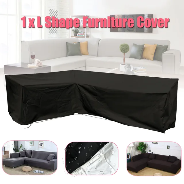 Outdoor Cover Waterproof L Shape Furniture Garden Outdoor Cover Waterproof L Shape Furniture Garden Sofa Rain Dust Wicker Set