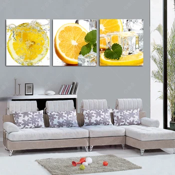 

3 Panel Wall Art Painting On Cuadros Picture Oil Paintings Modern Fruit Kitchen Pictures Hd Print Canvas Schilderij No Frame