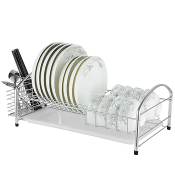

Stainless Steel Kitchen Racks Dish Rack Drain Rack Drawer Type Drain Basket Single Layer Dish Plate Dish Cabinet