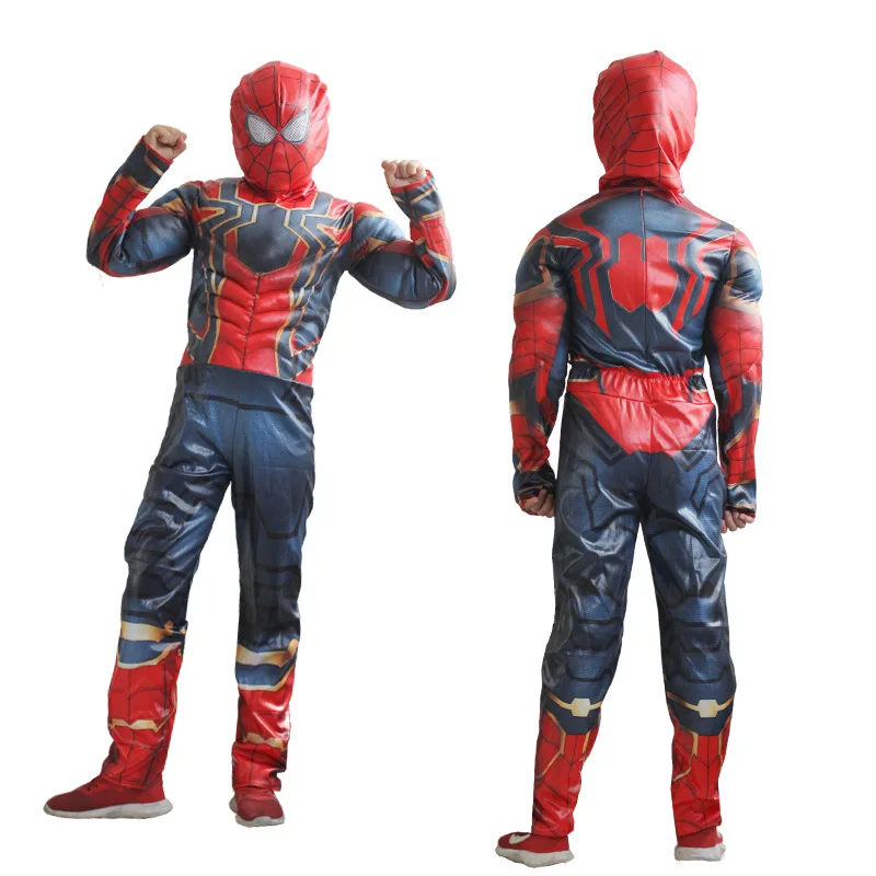 Boys Superhero Spiderman Party Costume Avengers Endgame Cosplay for Kids Zentai Halloween Carnival Super Hero Fancy Dress