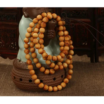 

Cindiry 108*8mm/ 108*6mm New Natural Sandalwood Buddhist Wenge Prayer Beads Bracelet Bangle Women Men Jewelry P2