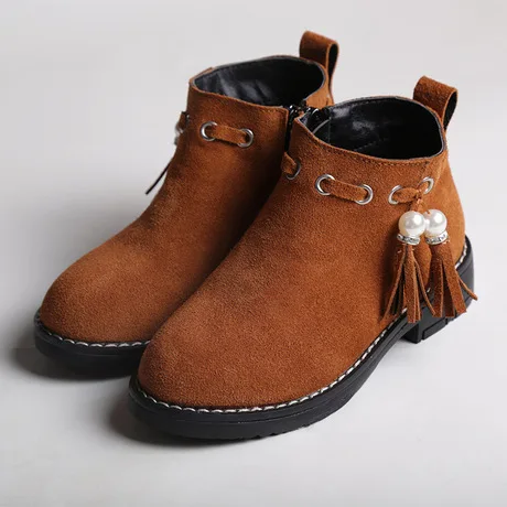 Boots Children's Shoes Mother & Kids winter children boots leather girl's fashion boots fringe zipper 2017 whole sale hot