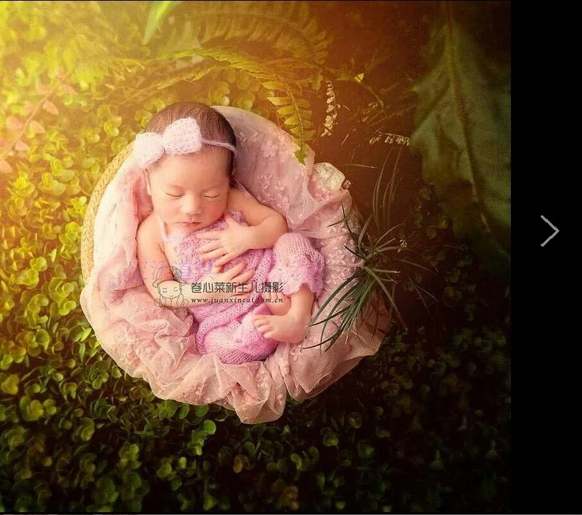 Вязаная повязка на голову для малышей и комбинезон, милый розовый Детский комбинезон для новорожденных с цветочным рисунком, реквизит для фотосъемки