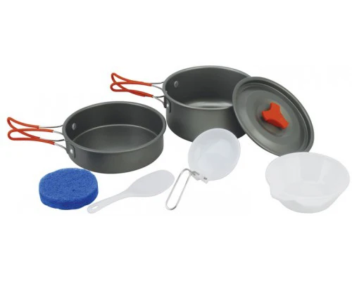 

Outdoor Frying Pan Camping Pot Set Aluminium Alloy with lid * Bowls