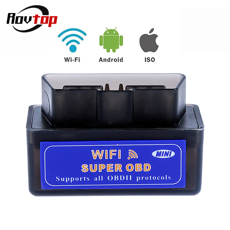 

Rovtop Super Mini ELM327 V1.5 Wifi OBD2 Auto Code Reader ELM 327 Car Diagnostic Tool For Android IOS Z2