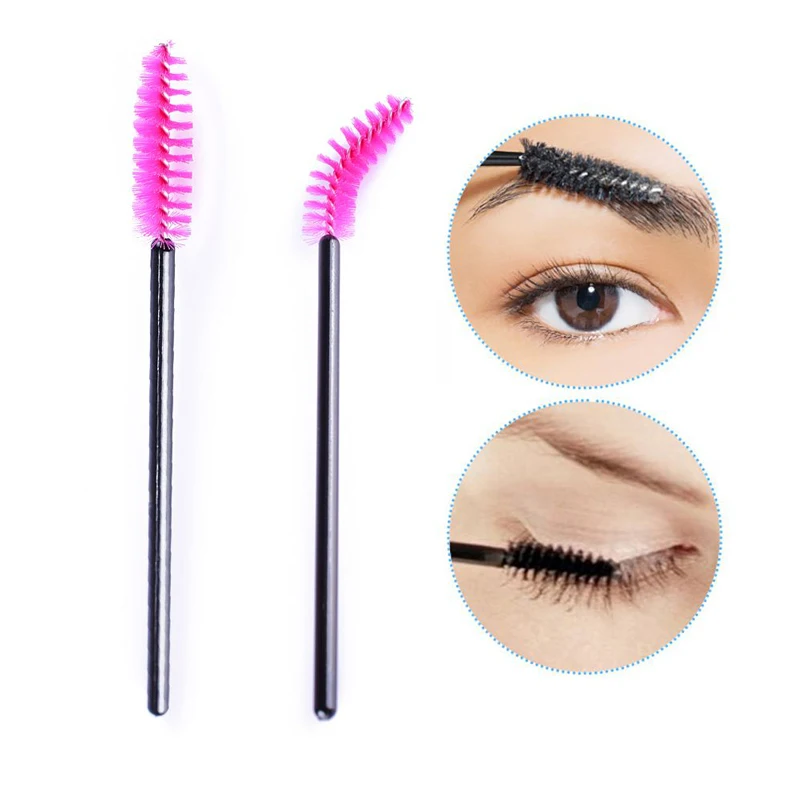 50Pcs/Pack Disposable Eyelash Brushes Mascara Wands Applicator Lashes