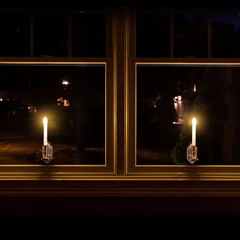 Светодиодный светильник на солнечной батарее, домашние свечи, креативные Рождественские декоративные свечи, светильник для забора, Прямая