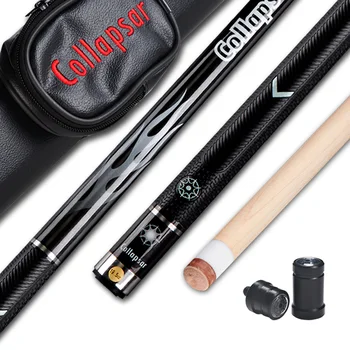 

Collapsar R04 R05 Billiard Pool Cue Stick 2PC 58Inch Maple Wood Shaft Black White Cue 11.5mm/13mm Tip China