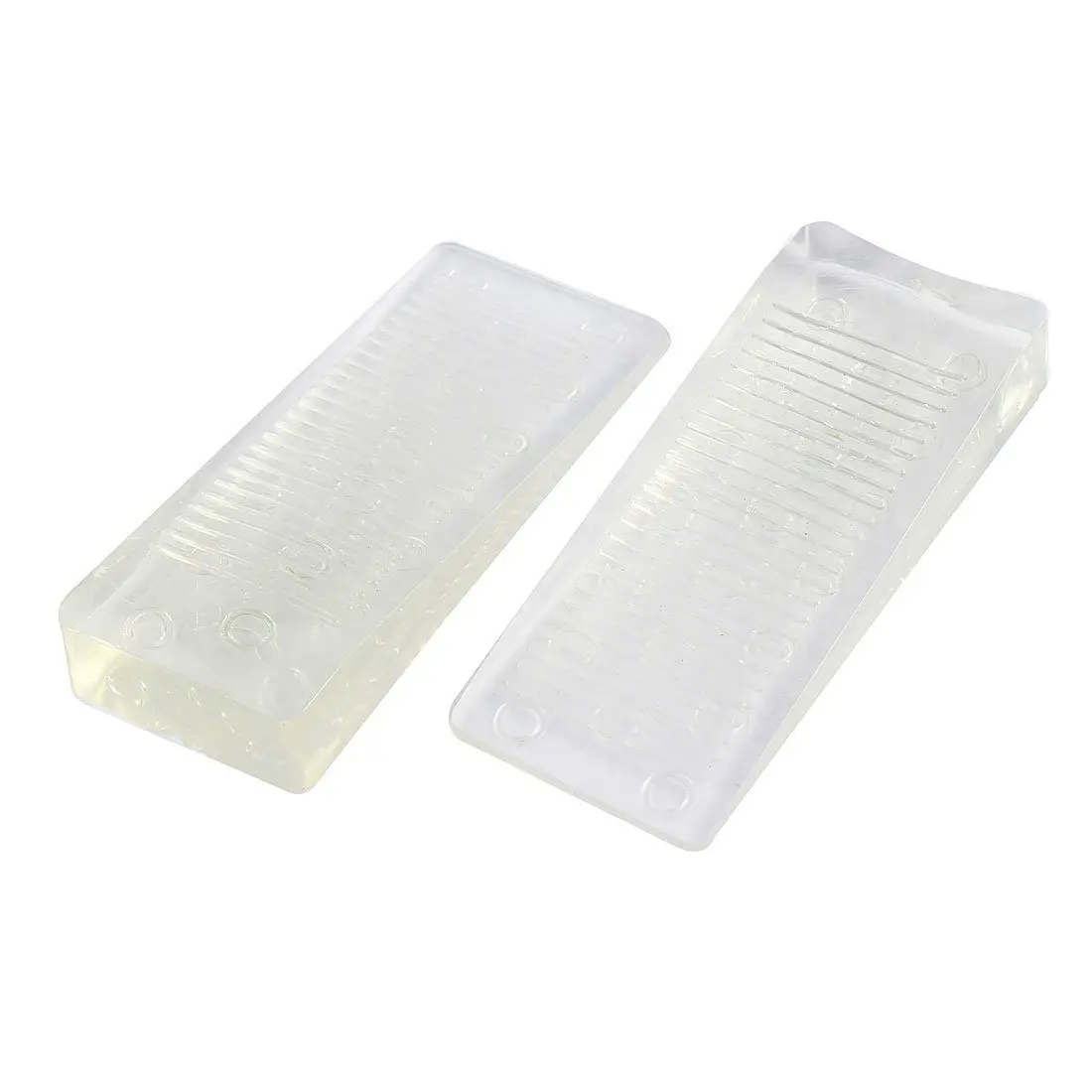 

Rubber Home Office Door Stopper Jam Block Safety Wedge 2 Pcs White