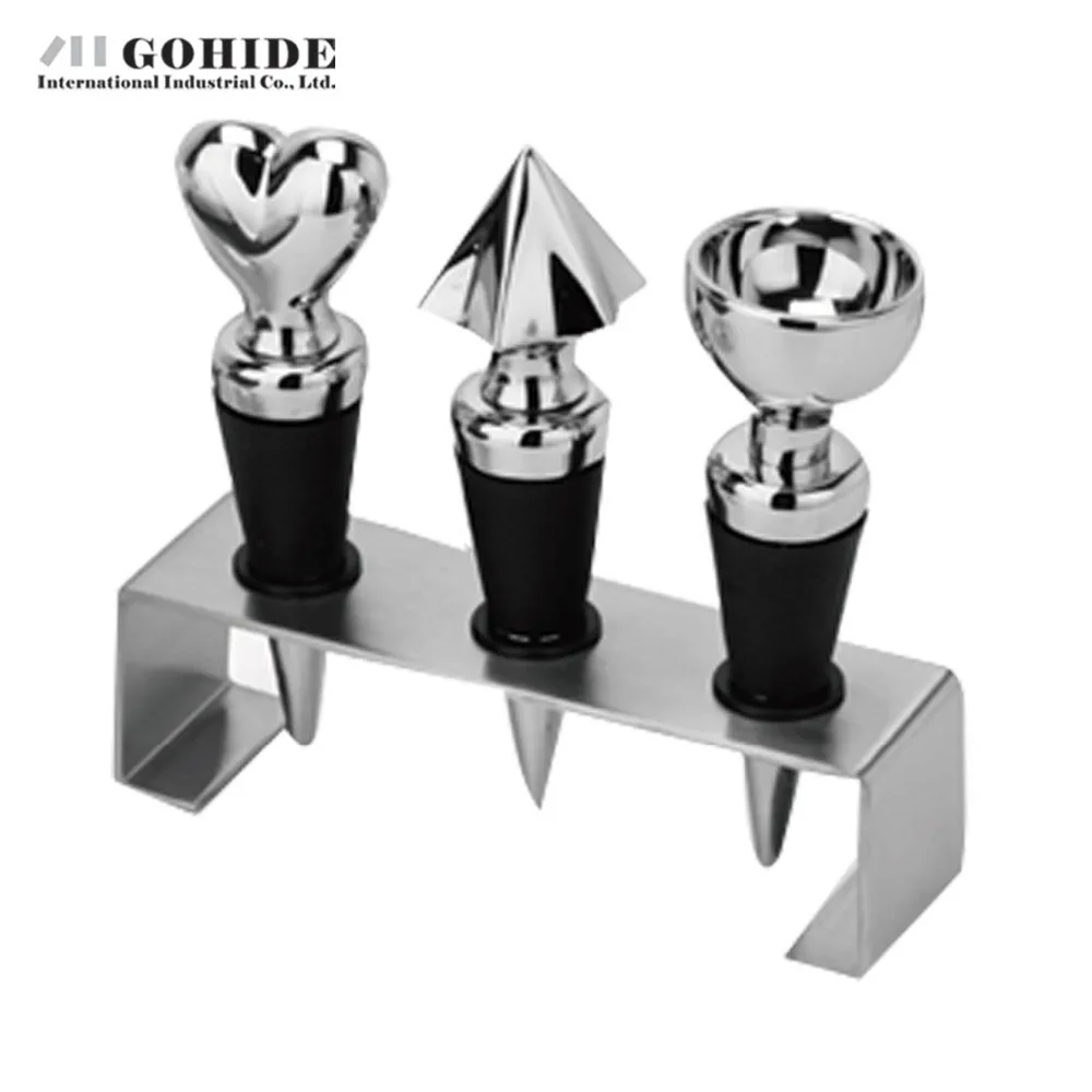 A Set(3pcs) of Fashion Alloy Wine Stopper Wine Bottle Tampion Sobering