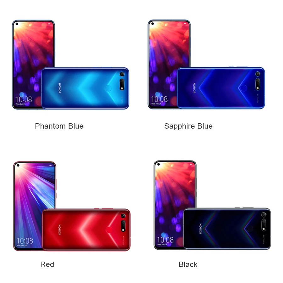 Глобальная версия honor V20 LTE мобильный телефон 8 RAM 256GB ROM 6 4 &quotKirin 980 OctaCore Andorid 9