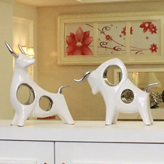 الأبقار شركة وول ستريت مكتب زخرفة الحرف ثروة من الديكور فنغ شوي الدراسة خزانة