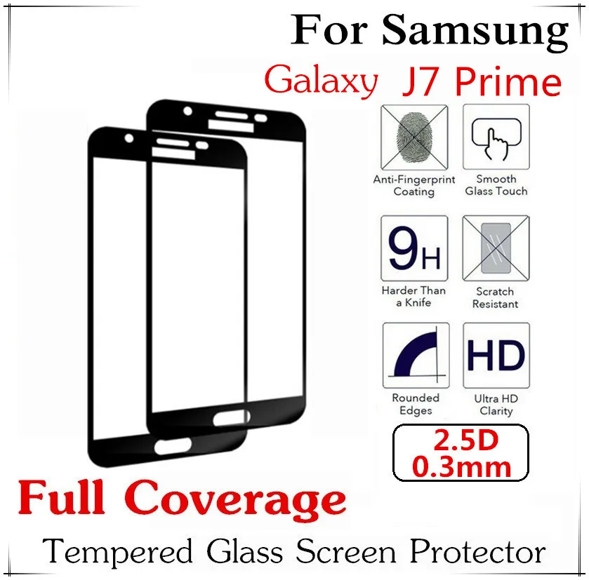 bilder für 10 stücke 2.5D Siebdruck Vollständige Abdeckung Aus Gehärtetem Glas Displayschutzfolie Für Samsung Galaxy J7 Prime Full Screen Schutzfolie bilder für 10 stücke 2.5D Siebdruck Vollständige Abdeckung Aus Gehärtetem Glas Displayschutzfolie Für Samsung Galaxy J7 Prime Full Screen Schutzfolie