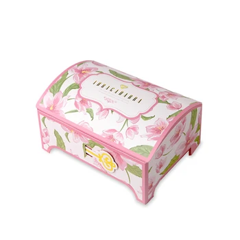 

European Girl Heart Wedding Bride Jewelry Treasure Box Golden Key Cookies Candy Box Kid Birthday Party Gift Decoration Shower