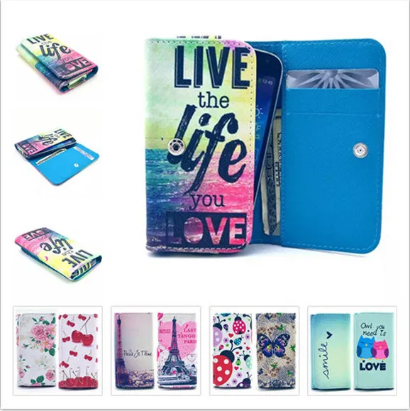 Painting Leather Protect Phone Cases For Intex aqua Dream With Card Wallet And Slot Back Cover |