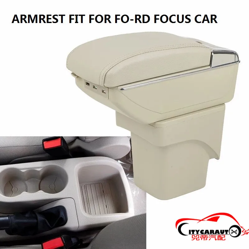 CITYCARAUTO BIGGEST SPACE LUXURY USB Car armrest box central Storage content box with cup holder USB