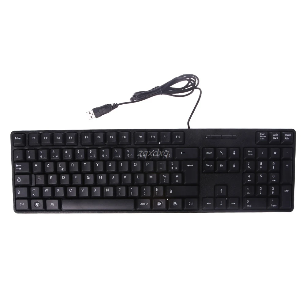 

French/ English Silent Keyboard Waterproof Office Keyboard for Windows Computer AUG_22 Dropship