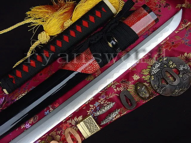 Высококачественная глина закаленная+ абразивная 1095 углеродистая сталь японский самурайский меч катана