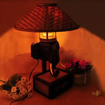 

Creative Lucky Elephone Living Room Table Light Table Lanterns Retro Thailand Table Lamps for Living Room