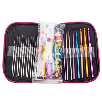 

Crochet Hooks Set Practical Manual DIY Woven Tools Set Stainless Steel Crochet Needles Wool Sewing Knitting Tool
