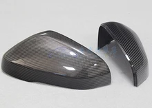 2pcs Carbon Fiber Car Side Mirrors Rearview Cover Trim For Volvo V40 2013 2014 2015 2016 Free shipping