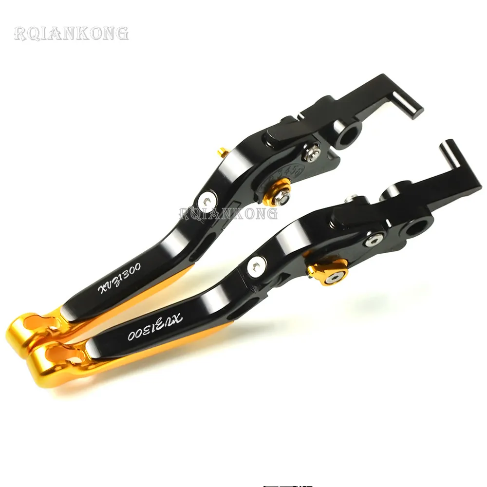 Мотоциклов сцепные рычаги для Yamaha XVZ 1300 XVZ1300 Royal Star 2006-2012 регулируемые складные тормозные рычаги 2011 2010 2009 - Цвет: gold