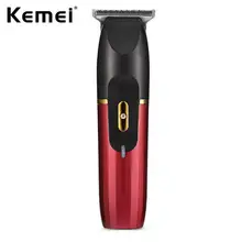 Keme KM-811 Professional электрическая машинка для стрижки волос перезаряжаемые триммер Powful 5 Вт нержавеющая сталь лезвие для мужчин клиппер
