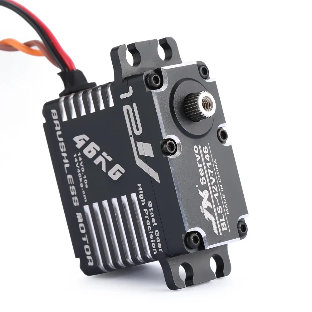 

JX Servo BLS-12V7146 12V HV Steel Gear Full CNC Aluminium Shell Coreless Servo for helicopter waterproof