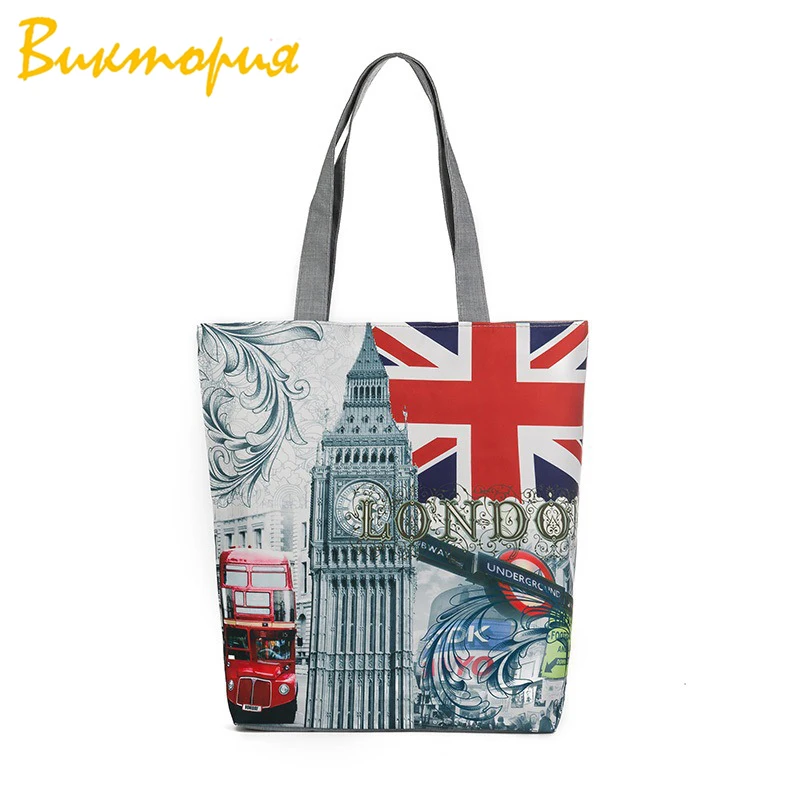 

CHARA'S brand High capacity women handbags Designers Creative canvas Shoulder Bags United Kingdom School Unisex student Book bag
