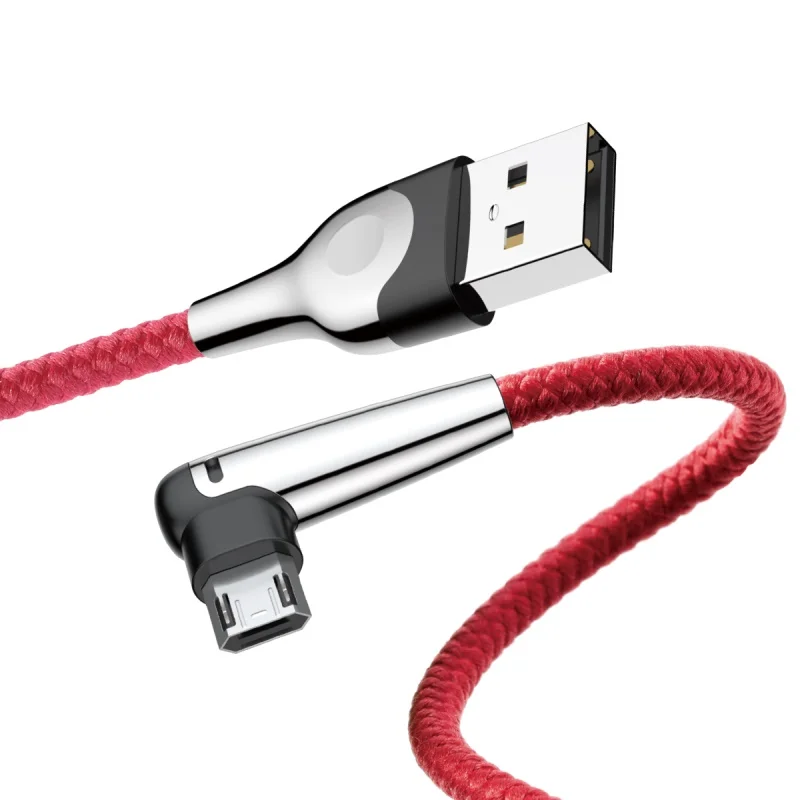 Двусторонний Micro USB кабель Baseus для быстрой зарядки и передачи данных для samsung Xiaomi Tablet Microusb Usb зарядное устройство Шнур адаптер - Цвет: Red