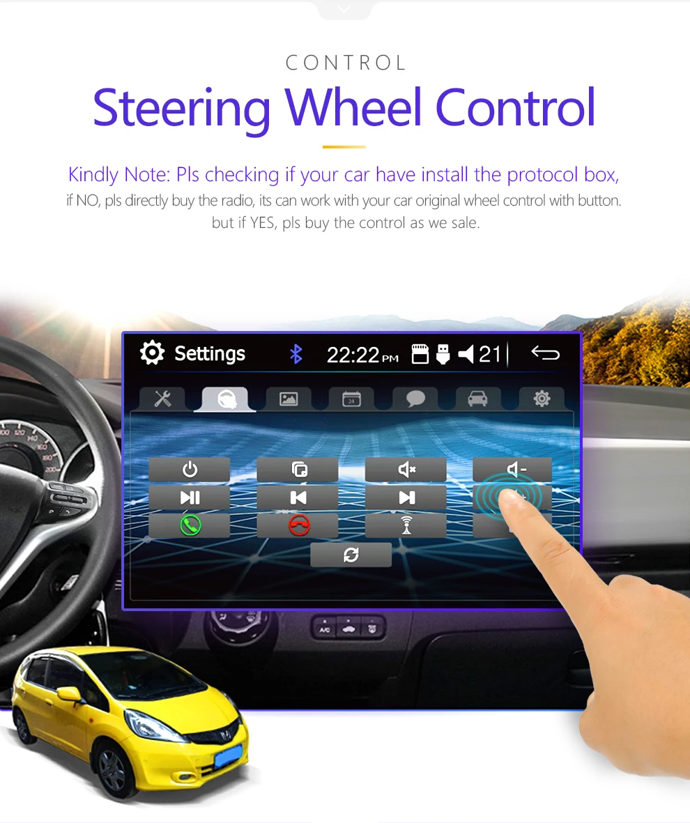Mirror link Android 9.0 2 din car radio autoradio 7'' Multimedia Player Bluetooth handsfree FM/TF/USB Rearview Camera Car Radio