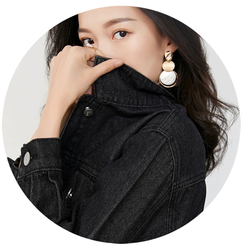 Basic Jeans Jacket Women Black Light blue Spring Autumn Woman Denim Womens Coat And Jackets Jean Slim Short Type Jacket Feminina (4)
