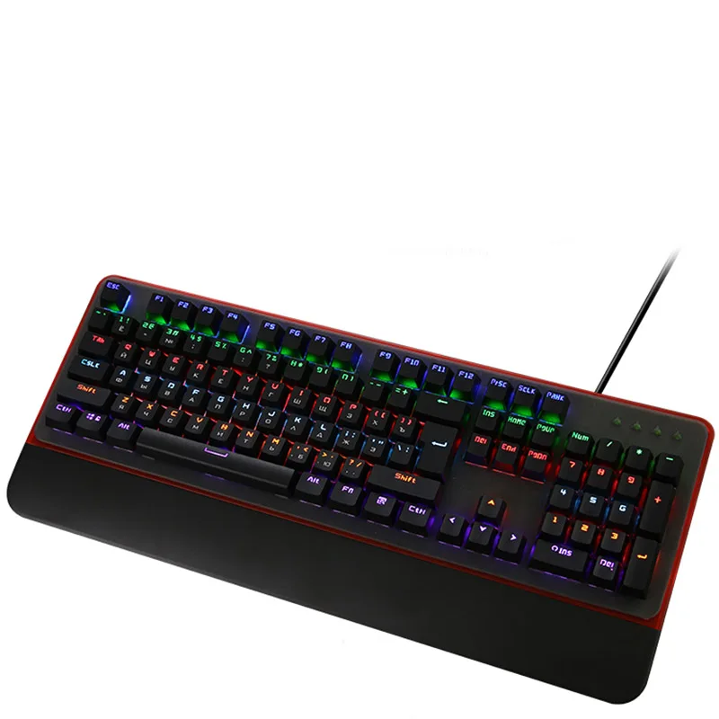

Newly Mechanical Gaming Keyboard 104 Key USB Metal Wired Waterproof Backlit For Computer