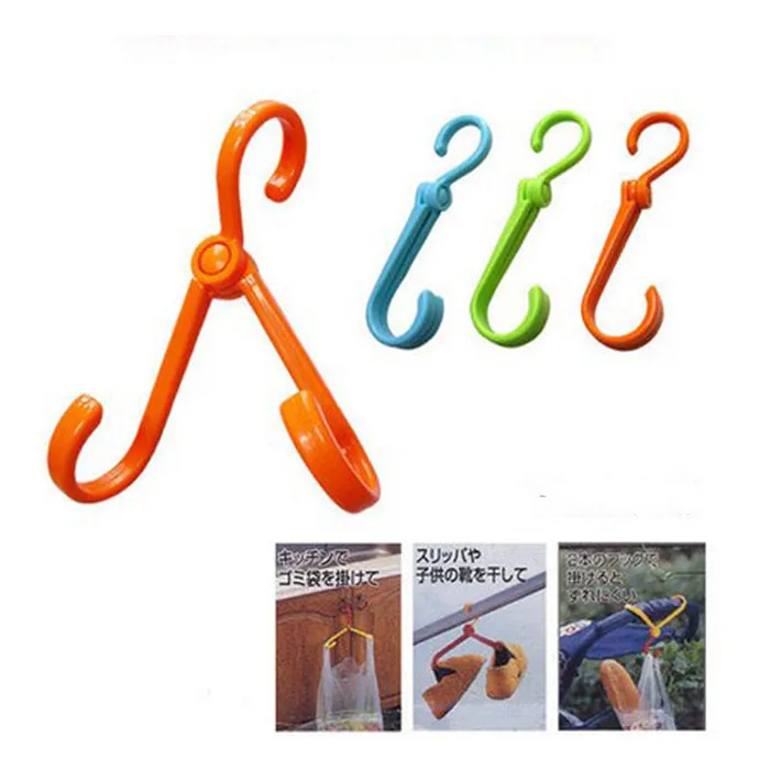 600pcs Foldable Mini Clothes Hanger Plastic Clothes Airer Heated